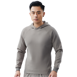 Wholesale Men's Casual Sports Running Performance Long Sleeve Hooded Sweatshirt Breathable Quick-Dry Nylon Lightweight Outdoor - Product Image 3