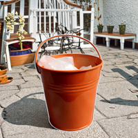 Mini pot de fleurs en métal pour jardin, seau décoratif pour la maison, pot en fer pour la pépinière, design mural, garde-corps de balcon, suspendu, carré, au sol