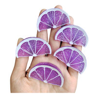 100Pcs Hars Kunstmatige Lemon Lime Slice Ornamenten Zoete Poppenhuis Fruit Ambachten Voor Home Party Decoratie Bruiloft Vaas Vulstoffen