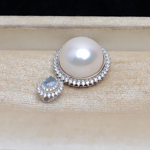 จี้รูปดอกทานตะวันเงินแท้ S925 ขนาด 13.7 มม. ถาดเปล่าสำหรับใส่ไข่มุกหินอ่อน ชิ้นส่วนเครื่องประดับกึ่งสำเร็จรูป JG5308 - Product Image 1