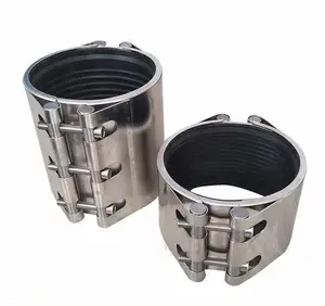 Flexible no hub coupling quick emergency pipe repair clamp coupling