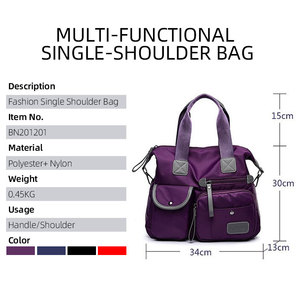 Sacs à main pour maman en nylon imperméable, taille XL, personnalisés, avec poignée, à bandoulière, motif bonbon, pour l'automne - Product Image 4
