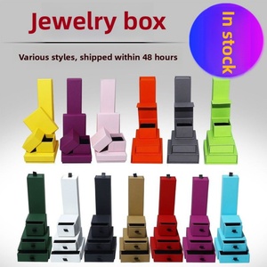 Eco Friendly Jewellery Box Personalized Custom logo Ring Necklace Earring Bracelet Packaging Cardboard Paper Drawer Jewelry Box - Product Image 3