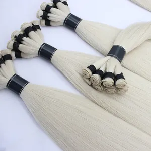 Colori personalizzati europei Extension capelli a mano cuticola vergine umana Hiar estensione trama legata a mano