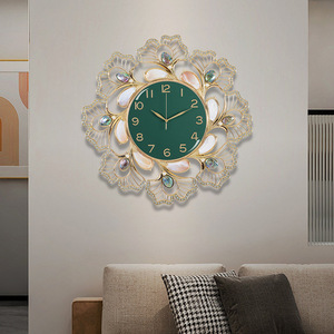 Creative Round Wall <b>Clock</b> With Silent Movement For Living Room Bedroom Entryway - Product Image 2