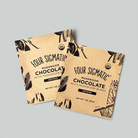 Imprimé personnalisé 3 côtés de la poudre de fruits de mer bonbons gommeux sucette au chocolat mini Sachet comestible sac d'emballage
