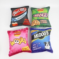 2022 nouvelles collations de chips en peluche personnalisées toile interactive douce en peluche jouets pour chiens de compagnie grinçants