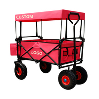 Chariot de courses pliable à double étage Sports Red Flyer 3 en 1 avec auvent