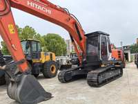 Excavadora Usada Hitachi ZX220LC Bien Mantenida, Fabricada en Japón, Motor Diésel de Bajo Consumo, Brazo de Largo Alcance, Maquinaria de Construcción