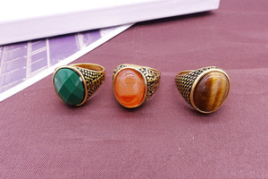 <span class=keywords><strong>Bague</strong></span> pour <span class=keywords><strong>homme</strong></span> plaquée or et argent bicolore, taille et couleur assorties, décorée à la main, bagues en pierre pour <span class=keywords><strong>homme</strong></span>, bijoux en gros - Product Image 3