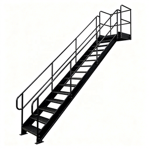 <span class=keywords><strong>Escalier</strong></span> d'évacuation industriel extérieur en acier, type droit ou en angle, plateforme d'<span class=keywords><strong>escalier</strong></span> métallique de sécurité pour usine et bâtiment commercial - Product Image 1