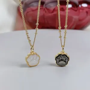 Ожерелье с когтями животных позолоченное изящное перламутровое ожерелье с ракушками ювелирные изделия Модные ожерелья для женщин