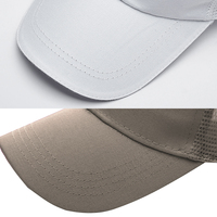 Sombrero personalizado de red de malla liso en blanco bordado con 6 paneles de gancho y bucle de verano para hombre, gorra de camionero