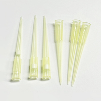 Consommables de laboratoire : Embouts de micropipette à faible rétention, embouts de micropipette jetables en plastique jaune pour laboratoire