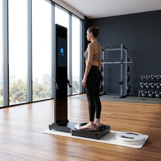 3D Intelligent Human Body Scanner 360° Full Body Posture Analyzer 128 Items Body Data Testing Machine for Fitness Gym