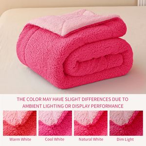 Haute qualité 100% Polyester Sherpa polaire jeter couverture tricoté techniques chaud doux solide imprimé à carreaux taille personnalisée literie jeter - Product Image 5