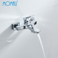 Robinet de baignoire Momali Factory à poignée unique avec eau chaude et froide, mitigeur de douche mural apparent, robinet de lavabo