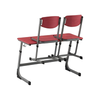Ensemble de mobilier scolaire pour salle de classe à deux places, chaises et tables d'école