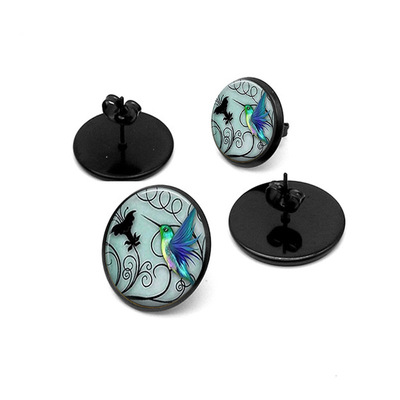 Boucles d'oreilles noires