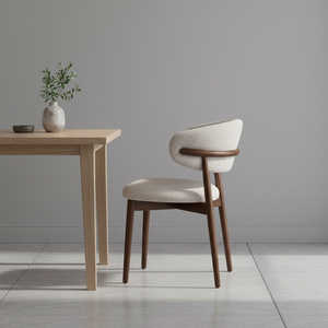 Sedia <span class=keywords><strong>da</strong></span> <span class=keywords><strong>Pranzo</strong></span> in Legno Personalizzata all'Ingrosso, Stile Nordico Moderno di Lusso in Noce con Rivestimento in Tessuto - Product Image 6