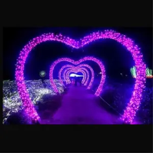 Pink Love Arch Light LED Wedding Festival Decoration Light Led Corridor Heart Shape Light