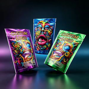 Custom Soft <b>Biodegradable</b> 3.5g/7g/14g Edible Food <b>Packaging</b> Stand Doypack Pouches Zipper Top Smell Proof Custom Logo for Snack - Product Image 5
