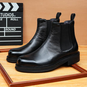 Botas de Tobillo de Cuero Genuino para Hombre, Estilo 2025, Casuales de Negocios, con Tacón Alto - Product Image 5