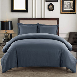 Wholesale Modern Simplicity Elegant <strong>Beige</strong> White Plain Microfiber Soft Hotel Duvet Cover <strong>Sets</strong> Bedroom Plain <strong>Bedding</strong> <strong>Set</strong> - Product Image 4