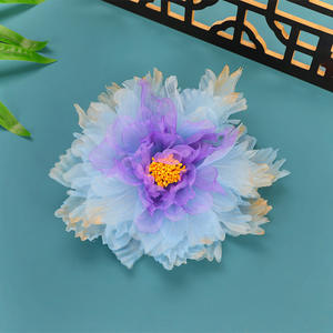 Corona de Pelo Hanfu Hecha a Mano de Lujo, Organza con Gran Peonía, Tocado de Novia de la Dinastía Tang para <span class=keywords><strong>Mujer</strong></span> - Product Image 4