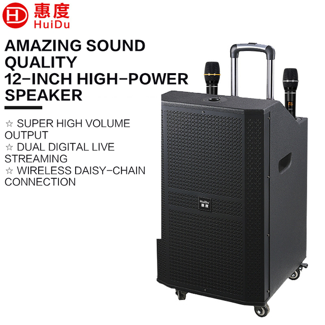 WX-12 Portable PA Speaker System 12 Inch Subwoofer 400W RMS DSP Bluetooth TWS Built-in Battery Folding Design for Meeting