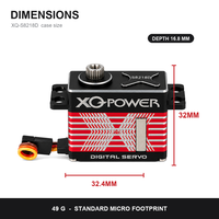 Servo Quadcopter XQ-POWER XQ-S8218D 15KG Metal Gear Mini Tahan Air Coreless 8.4V 0.07s Casing Aluminium untuk Gimbal