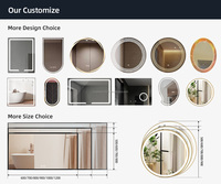 U L sae écran tactile interrupteur salle de bains miroir intelligent lumière grossissante maquillage Auto LED miroir salle de bains vanité LED miroir intelligent