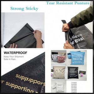 Customized LOGO <b>Waterproof</b> Pink Poly Mailing Bags for Clothing Shoes & Fur-Eco-Friendly Biodegradable Packaging - Product Image 2
