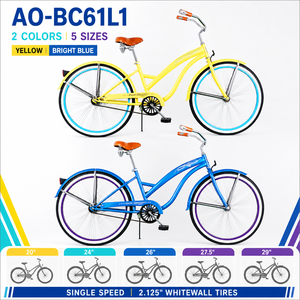 Cadre en acier chaud noir 26 pouces pour UNCROWN FORK hommes adulte <span class=keywords><strong>Chopper</strong></span> vélo facile à monter Beach Cruiser vélo - Product Image 3