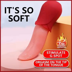 STELLAR PATH Rose Tongue Silicone <b>Vibrator</b> Clitoral Sucking & Nipple Stimulator Massager Innovative Design - Product Image 4