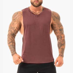 Wholesale 100% Cotton <b>Men</b> Gym Fitness Tanktop Custom OEM Services New Fashion Style <b>Mens</b> Gym Cotton <b>Singlets</b> - Product Image 4
