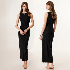 Gaun Rajut Wanita Ukuran Besar, Model Ramping Seksi, Acid Wash, Jupes Pour Femmes, Gaun Panjang Elegan untuk Wanita, Slim Fit - Product Image 1