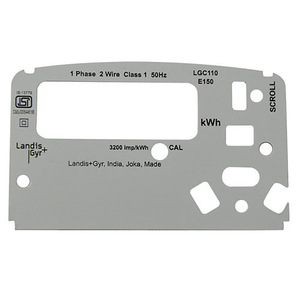 Panneau d'affichage kWh Landis+Gyr en aluminium, monophasé, 2 fils, classe 1, 50 Hz, pour équipement électrique - Product Image 1