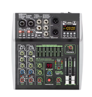 DAYMIC interface audio USB portable 4 console de mixage audio 6 canaux ordinateur home studio enregistrement 99 effets DSP