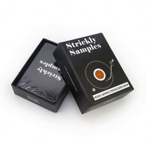 Caja de Embalaje Personalizada con Logotipo, Negra, para Muestras, Regalos Musicales, Juego de Tarjetas de Preguntas con Tapa y Base - Product Image 4