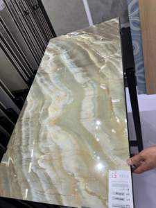 Gran oferta de baldosas de porcelana de mármol, línea dorada blanca, Carrara, lujo, alto brillo para uso Interior de suelo, Mural dorado - Product Image 3