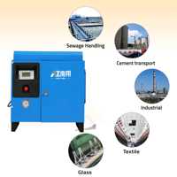 Compresseur d'air industriel à vis Nanxiang 5,5 kW, super silencieux, monophasé/triphasé, à entraînement direct pour atelier