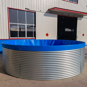 Tanque de Peces Plegable Circular para Acuicultura, Hecho de Lámina Galvanizada Reforzada y Material de PVC, para la <span class=keywords><strong>Especie</strong></span> Tilapia - Product Image 3