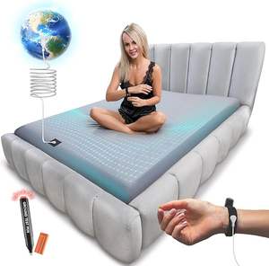 Sábana bajera de tierra 5% fibra de plata 95% algodón sábana bajera con cable de puesta a tierra - Product Image 1