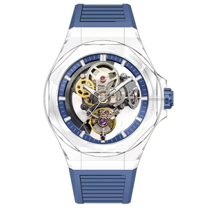 Custom OEM ODM Plastic <b>Skeleton</b> <b>Automatic</b> Mechanical <b>Watch</b> For Men 50M Waterproof Silicone Band Luxury Hollow Mens Wristwatch - Product Image 3