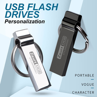 Clé USB en métal personnalisable en gros avec logo gratuit, mini clé USB 16 Go 32 Go 64 Go 128 Go USB 2.0, dispositif de stockage portable
