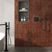 Tuiles de mosaïque en marbre moderne pour salle de bain et cuisine, marbre cannelé durable pour villa, maison de luxe