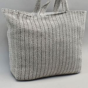 Custom Organic Cotton Women's Summer Open Tote <b>Bag</b> Travel <b>Beach</b> <b>Large</b> Shoulder Shopping Portable Daily Casual Weekender Handbags - Product Image 2