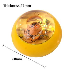 Aimants de réfrigérateur ronds personnalisés en acrylique, mignons, 3D, avec motifs de paillettes flottantes, aimants de réfrigérateur ronds colorés à mouvement liquide - Product Image 5