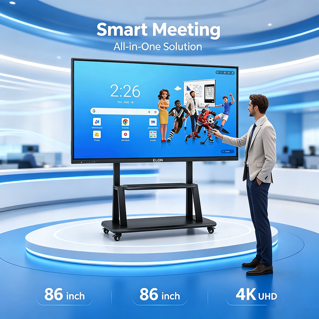4K Interactive Flat Panel Touch Screen Whiteboard LCD 86 Inch Smart Boards Interactive Display for Classroom Business